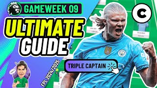 FPL GW9  THE ULTIMATE GUIDE ✅  Fantasy Premier League 20242025 [upl. by Yevette]