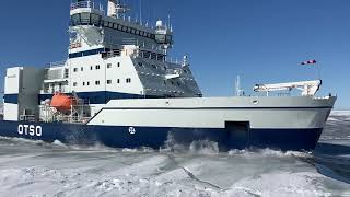 The Finnish icebreaker OTSO is passing by [upl. by Eilasor]