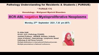 Pursue 17 G Live BCRABL negative Myeloproliferative Neoplasms [upl. by Lahtnero]