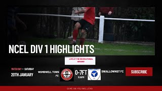 Wombwell Town Fc vs Swallownest Fc 200124 [upl. by Pomfrey]