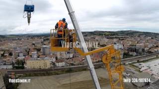 VideoSimon Demolizione Ciminiera quotex Sacelit Italcementiquot  Senigallia AN [upl. by Idelson358]