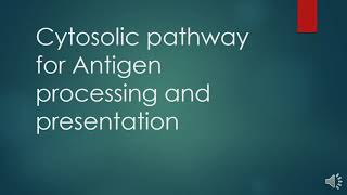 Cytosolic pathway of antigen processing and presentation All the steps with Questions and Answers [upl. by Wojak729]