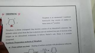 Thiophene  Synthesis Reactions and Medicinal uses [upl. by Aivuy]