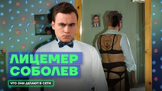 Защищает Путина винит оппозицию врет про Вторую мировую  Что Соболев делает в сети [upl. by Steffen]