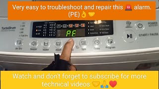 How to repair LG inverter automatic washing machine PE ALARM [upl. by Vedi743]