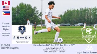 Nathan highlights v coquitlam metro ford Sept 21 2024 BCSPL [upl. by Alludba]