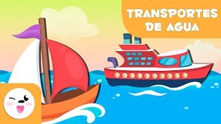 Medios de Transporte acuáticos  Aprende vocabulario [upl. by Hinson]