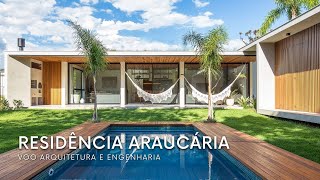 RESIDÊNCIA ARAUCÁRIA POR VOO ARQUITETURA E ENGENHARIA [upl. by Mccourt]