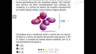 Q13 A molécula do hexafluoreto de enxofre SF6 tem aforma geométrica de um octaedro [upl. by Ennayehc]