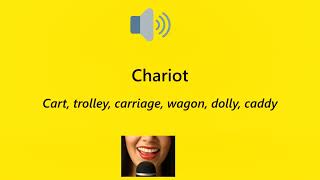 Chariot 🔊 pronounced by a French native speaker [upl. by Rahr]