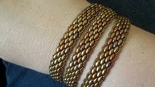 Super Duo Peyote Stitch Wrap Bracelet [upl. by Anilatak]