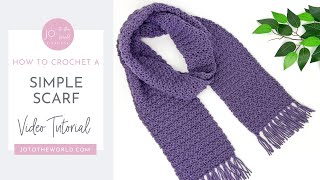 Simple Crochet Scarf for Women  Easy Scarf Crochet Pattern [upl. by Doti299]