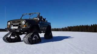 UAZ test bandsats från wheeltracks [upl. by Kordula]