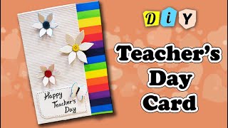 DIY Happy Teachers day card  Handmade card for teachers day  teachers day greeting card [upl. by Nnazus]