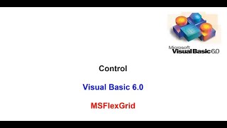 Tutorial Visual Basic 60  Control MSFLEXGRID [upl. by Congdon]