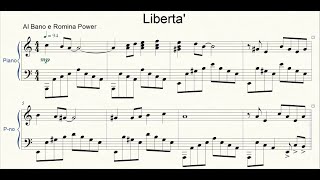 Libertà Al Bano amp Romina Power for piano [upl. by Killoran]