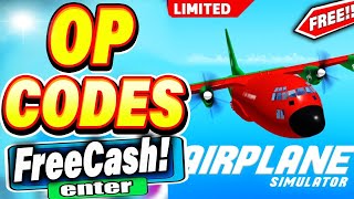 ALL NEW SECRET OP CODES In Roblox Airplane Simulator Codes 2024 [upl. by Ahsilat]