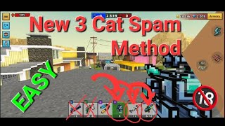 How to 3 Cat Spam 4 Techniques  Pixel Gun 3d [upl. by Pascia913]