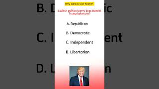 quotWhich Political Party Does Donald Trump Belong To Test Your Knowledgequot trending viralvideo [upl. by Zavala]