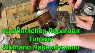 Shimano Nabendynamo 🔧 überholen reparieren instand setzen How to Dynamo [upl. by Ahsinad]