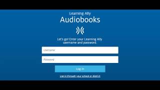 Learning Ally Audiobook App [upl. by Schecter]