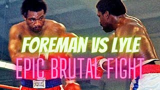 GEORGE FOREMAN VS RON LYLE🤕EPIC  BRUTAL FIGHT🥊🥊🥊🥊 [upl. by Aehsa912]