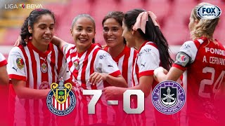 ¡Goleada de escándalo de Chivas sobre Mazatlán  Guadalajara 70 Mazatlán  Liga MX Femenil [upl. by Aneladgam]