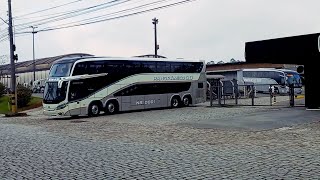 Movimento De Ônibus Na Fábrica Da Busscar Com Lançamento Do DD Panorâmico NB1 [upl. by Nolyar]