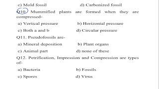 Palaeobotany MCQNEETCUETTGTPGTBiology MCQLife Science Classes [upl. by Pavier]