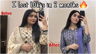 I lose 10kgs in 2 months at home😊My weightloss journey🔥My Tips and Tricks ♥️ [upl. by Ecirtap254]