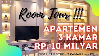 TOUR APARTEMEN DISTRICT 8 SCBD  APARTEMEN 3 KAMAR HARGA 10 M [upl. by Trevor]