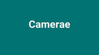 Camerae Meaning and Pronunciation [upl. by Anneres]