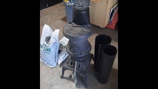 Tiny Potbelly coal stove [upl. by Neehcas]