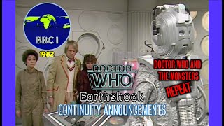 Doctor Who and the Monsters Earthshock Continuity Announcements 1982  BBC 1 [upl. by Ailen]