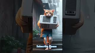 Cat hard working cat kucing cute kucinglucu catlover kitten yt table cartoon comedyjokes [upl. by Ishii]