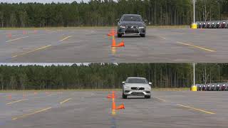 SLALOM 2019 Lexus IS300 Vs 2019 Volvo S60 Cone course [upl. by Paviour]