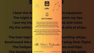 The Poet’s Calendar  September earthwindandfire libra henrywadsworthlongfellow deadpoetsociety [upl. by Idieh925]