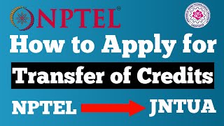 NPTEL Credit Transfer  How to Apply  Step by Step Process nptel [upl. by Macmillan]