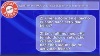 Cuestionario ParQ Evaluación de los clientes para el entrenamiento personal [upl. by Ellehcem190]