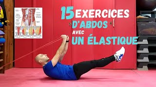 15 EXERCICES DABDOS AVEC UN ELASTIQUE 🔥🔥🔥🔥🔥 [upl. by Olbap239]