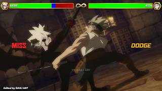 Asta VS Liebe WITH HEALTHBARS  Black Clover [upl. by Eitra]