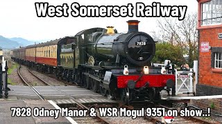 West Somerset Railway  Almost SEASONS END 7828 Odney Manor amp WSR Mogul 9351 do the HONOURS [upl. by Zeni896]