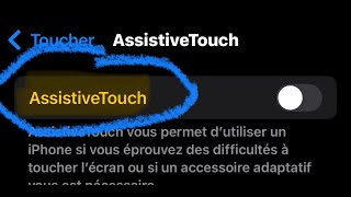 Je vous montre comment enlever le AssistiveTouch dans vos paramètres [upl. by Gerk]