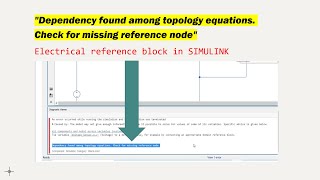 Missing reference node  Dependency found among topology equations Check for missing reference node [upl. by Deborath]