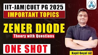 electronics iit jam physics  CUET PG 2025  Zener diode  one shot  Important topics Ninjaprep [upl. by Anrol]