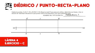 Pag 04C  Punto Recta Plano  Ejercicios de Sistema Diédrico SDOPRPL5 [upl. by Orsino]