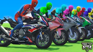 GTA 5  Epic Ragdoll Funny SpiderMan VS Minions On Rainbow Bridge Euphoria Physics1 [upl. by Furtek480]