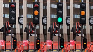 City Of London Farringdon Street A201 JO Charter House Street SRL Urban 64 Traffic Lights [upl. by Eitnom416]