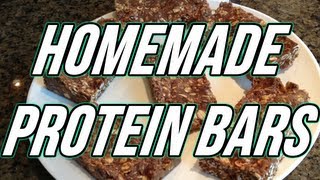 EASIEST HOMEMADE PROTEIN BARS ONLY 4 INGREDIENTS [upl. by Oterol343]