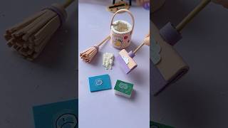 DIY Miniature Broom for dolls house shorts art diy youtubeshorts [upl. by Ecnahoy]